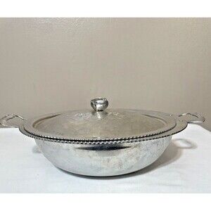 Continental Sivler Co Brillantone Wild Rose Covered Bowl #1058 - vintage